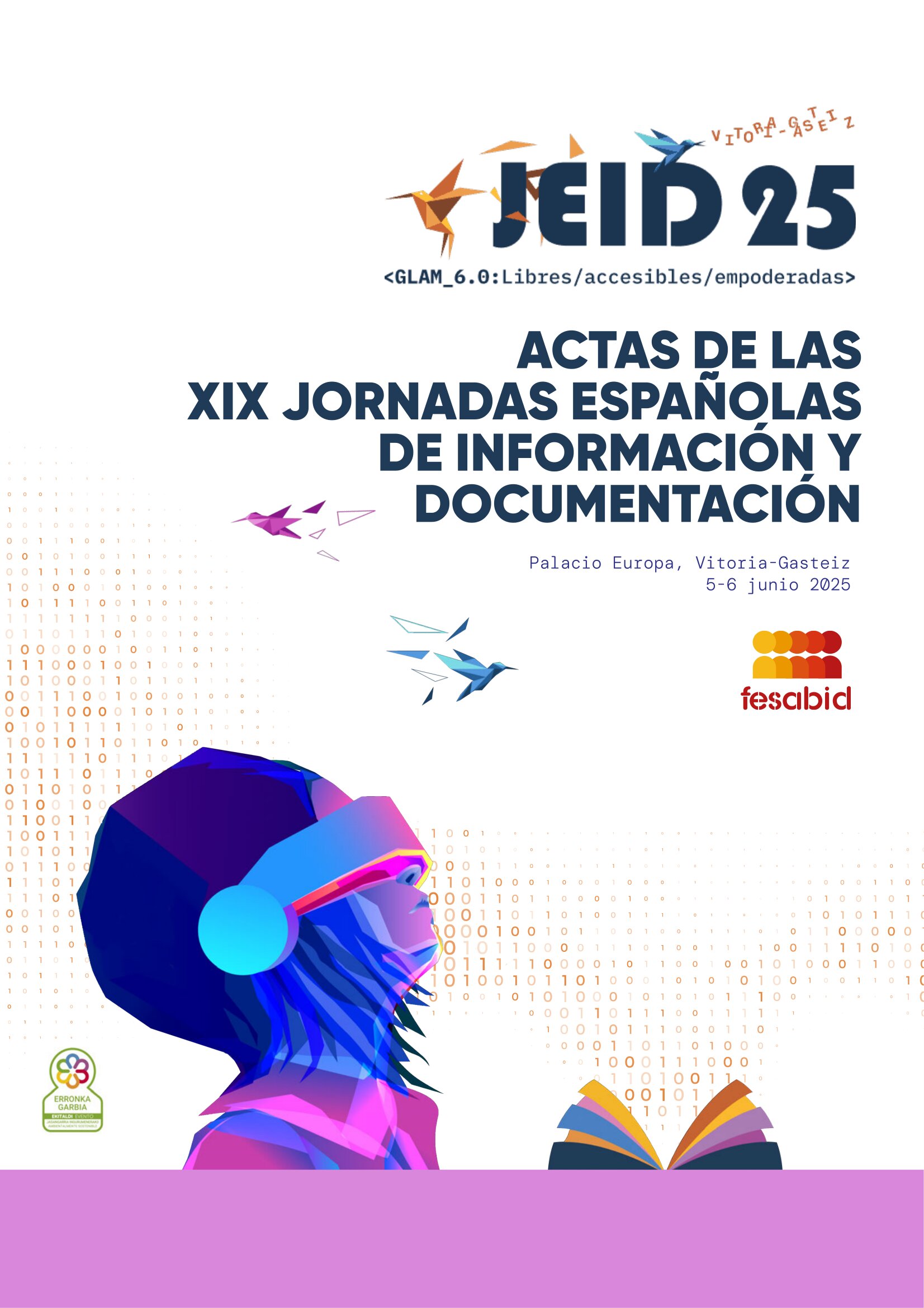 Portada de las Actas de las XIX Jornadas Españolas de Información y Documentación JEID25